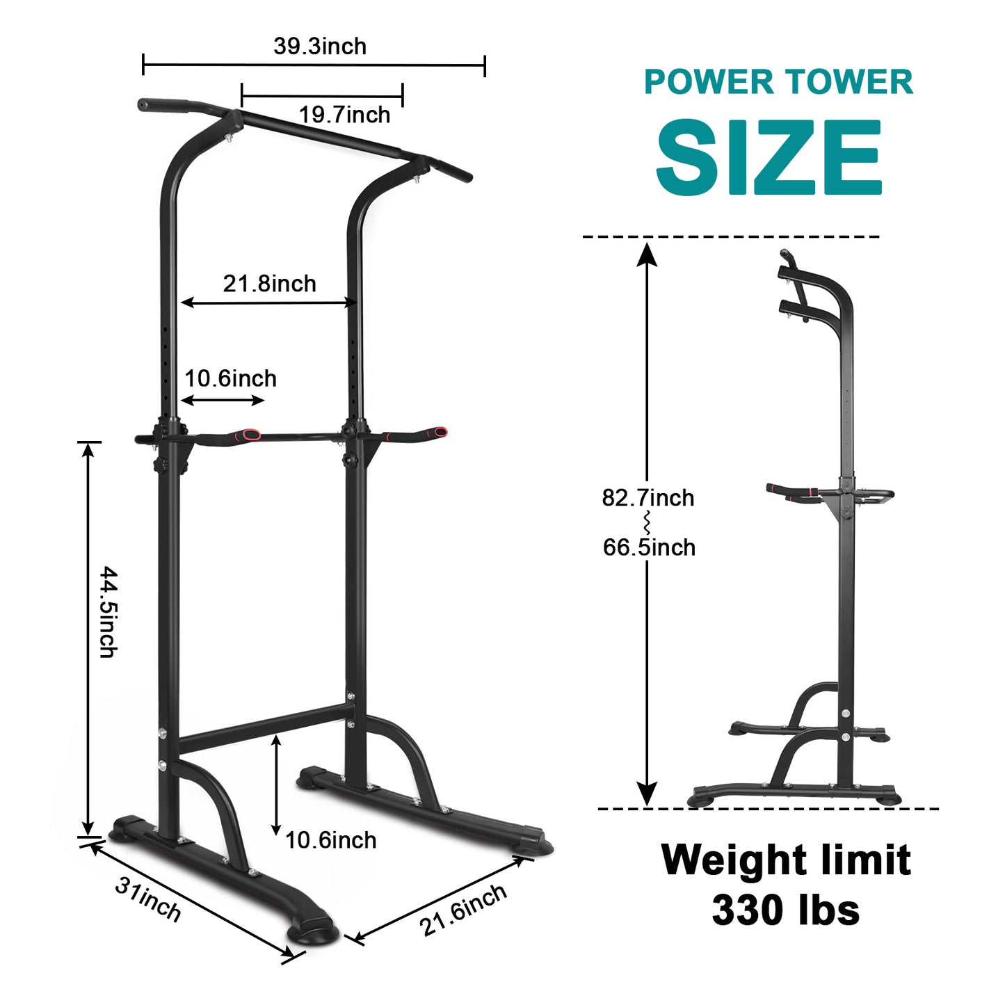 Power Tower – Sturdy & Adjustable Home Gym for Strength Training