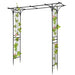 Metal Garden Arch – Sturdy Black Iron Trellis for Climbing Plants & Decor