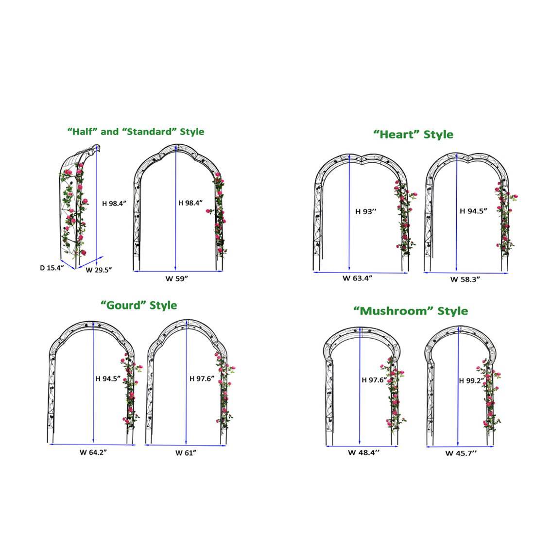 Elegant Metal Garden Arch – Sturdy Support for Climbing Plants & Outdoor Decor