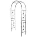 Metal Garden Arch – Sturdy Black Iron Trellis for Climbing Plants & Weddings