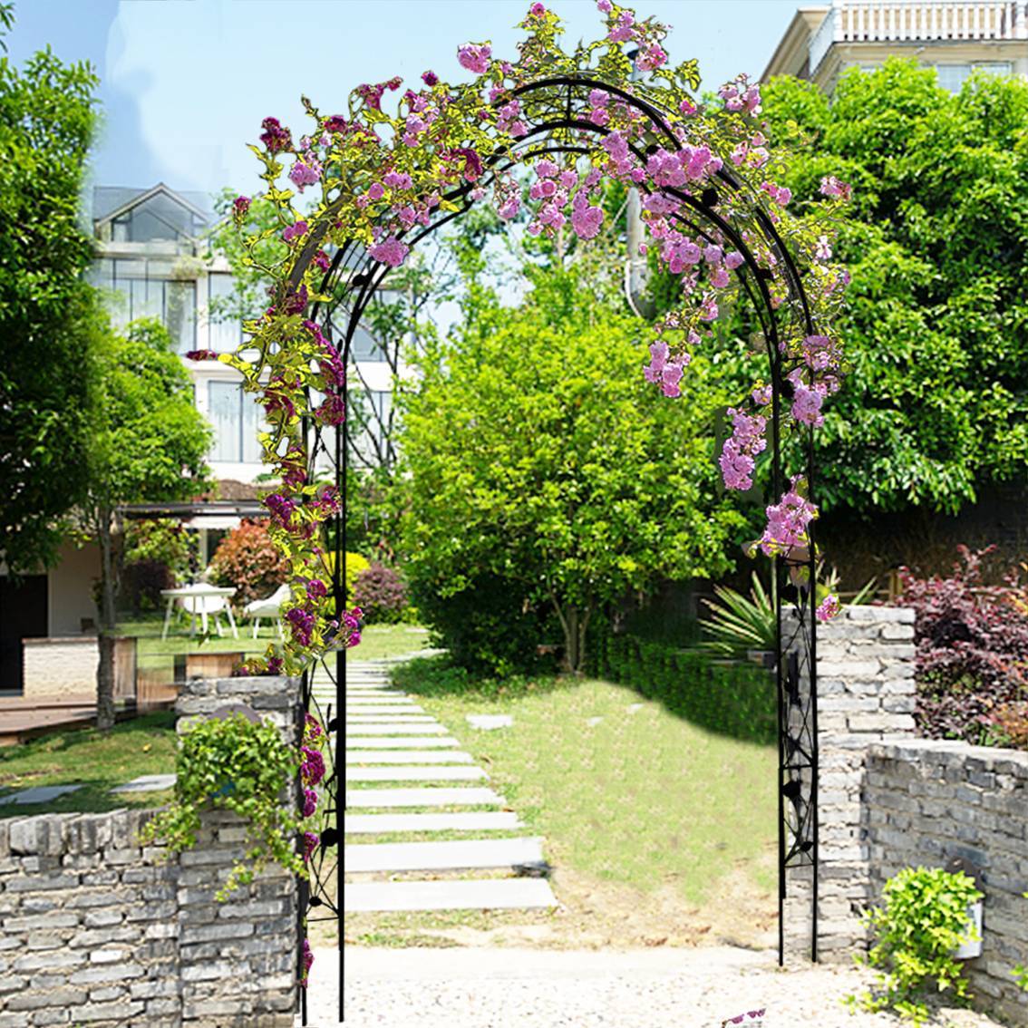 Elegant Metal Garden Arch – Sturdy Support for Climbing Plants & Outdoor Decor