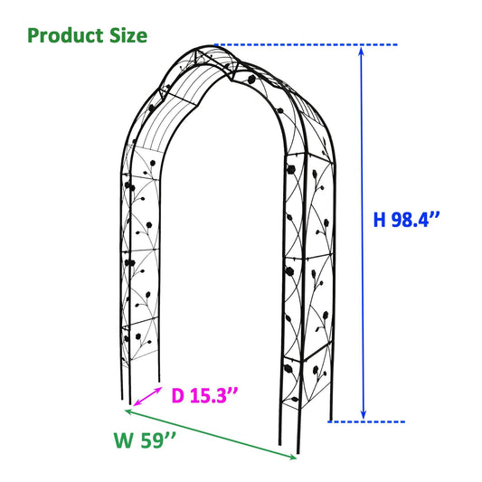 Elegant Metal Garden Arch – Sturdy Support for Climbing Plants & Outdoor Decor