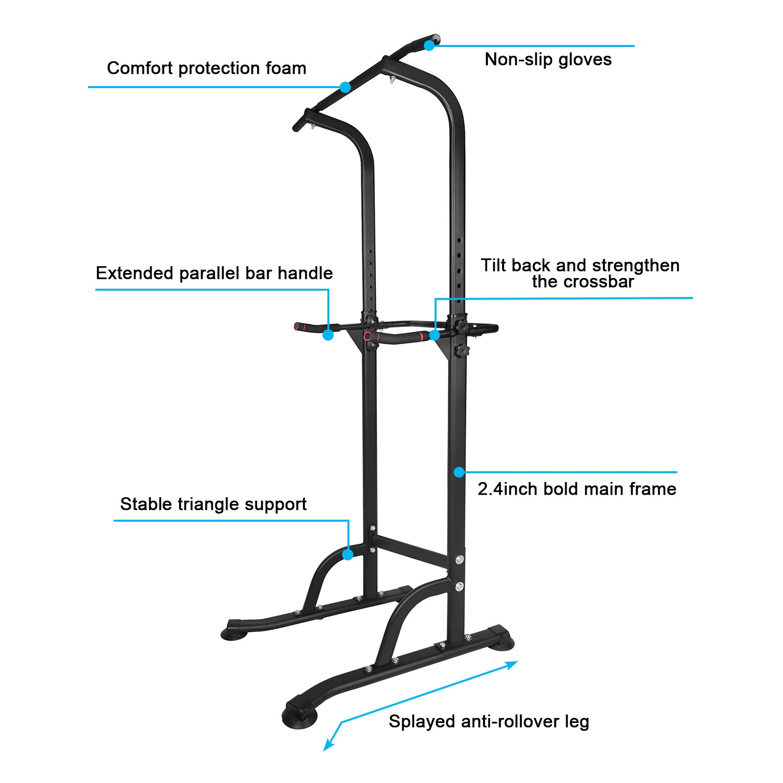 Power Tower – Sturdy & Adjustable Home Gym for Strength Training